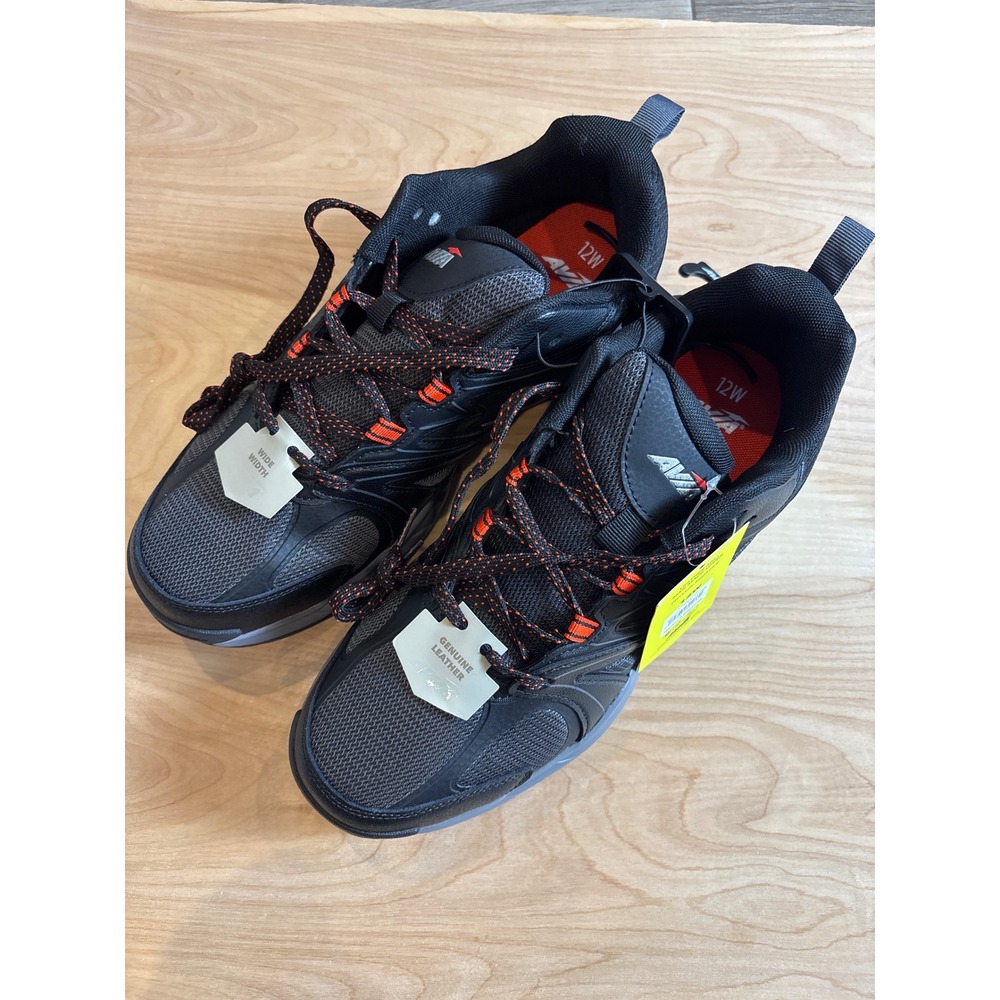 Avia Talus W Sneakers Men 12W Black Orange Trail Running Leather Gorpcore Rugged